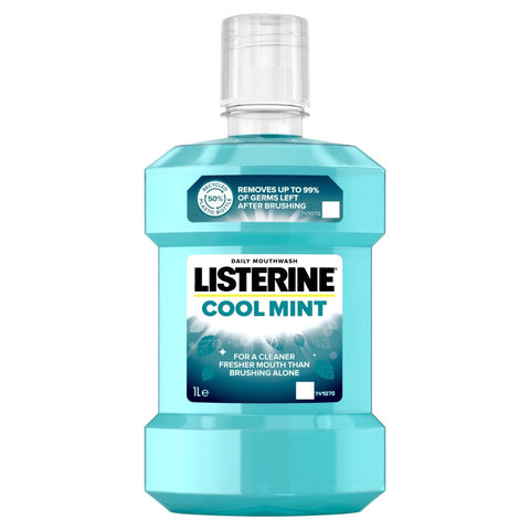 Listerine Mouthwash Cool Mint 1 LT(33.8 OZ), 6/cs.