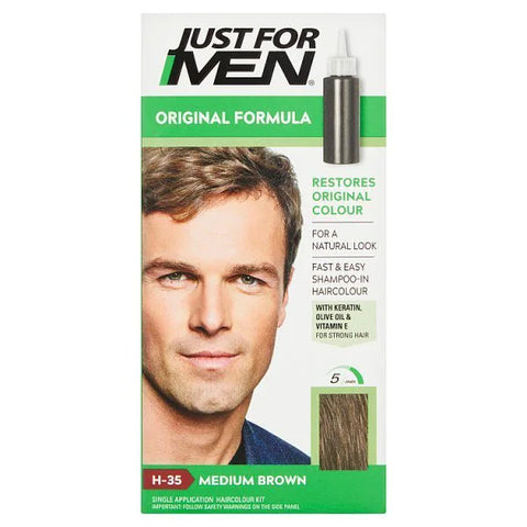 Just For Men  Shampoo in Haircolour H35 Medium Brown, 6/cs