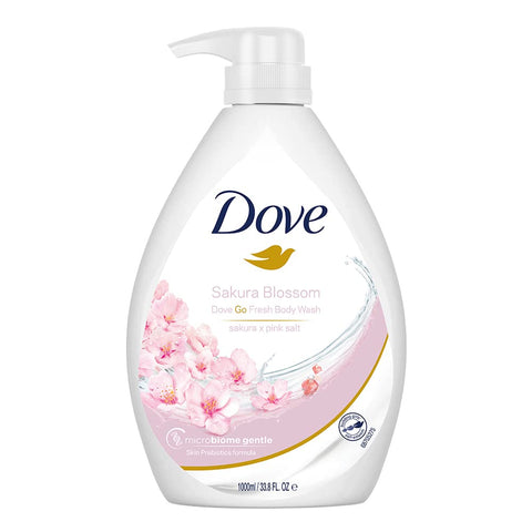 Dove Body Wash w/Pump Refreshing Sakura Blossom 33.8 Oz, 12/cs.