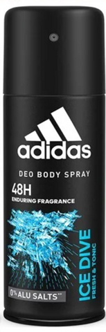 Adidas Body Spray Men Ice Dive 150 Ml, 12/cs.