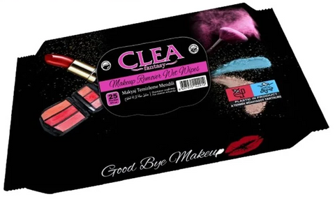 Clea Make Up Remover Wipes 25 Ct, 24/cs.