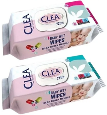 Clea Economic Baby Wipes 72 CT, 24/cs.