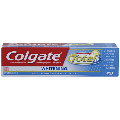 Colgate Toothpaste Total Whitening Paste 6 Oz, 24/cs.