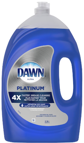 Dawn Ultra Dish Liquid Platinum Refresh Rain Oxi 2.21 LT (75 Oz), 6/cs.