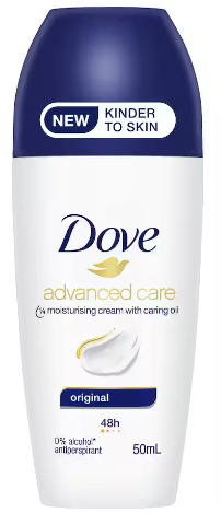 Dove Advanced Care Roll On Original 50 Ml (1.7 Oz), 6/cs