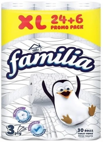 Familia Toilet Paper 30 Roll, 3/cs.