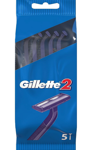 Gillette Razor II 5 pack (***28703) Blue 24/cs.