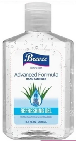 Breeze Hand Sanitizer Aloe Vera 8.4 Oz, 12/cs.