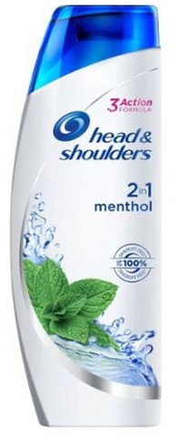 H & S Shampoo Menthol Fresh 2 in 1 360 Ml, 6/cs.