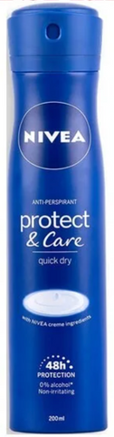 Nivea Body Spray Women Protect & Care 200 Ml, 12/cs.