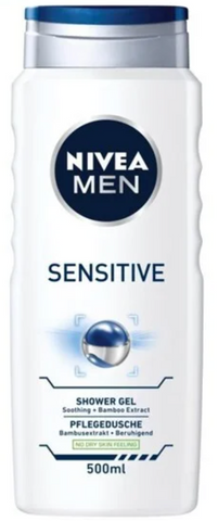 Nivea Body Wash for Men Sensitive  500 Ml, 12/cs.