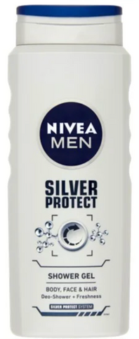 Nivea Body Wash for Men Silver Protect  500 Ml, 12/cs.