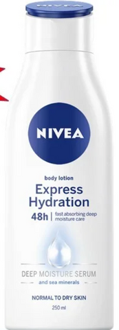 Nivea Lotion Express Hydration 250 Ml, 12/cs.