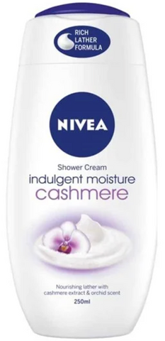 Nivea Shower Gel Cashmere & Cotton 250 Ml, 24/cs.