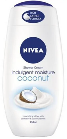 Nivea Shower Gel Coconut &Jojoba Oil 250 Ml, 24/cs.