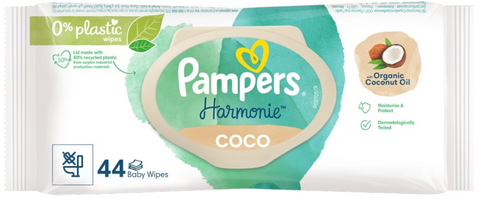 Pampers Baby Wipes Harmonie Coco 44 Ct, 14/cs.