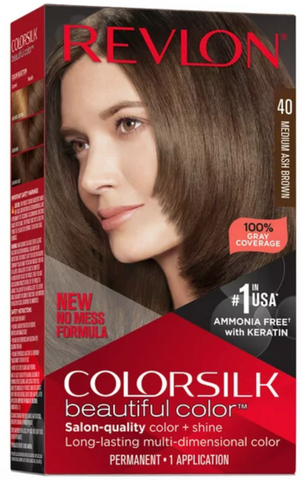 Revlon Colorsilk #40 Medium Ash Brown 12/cs.