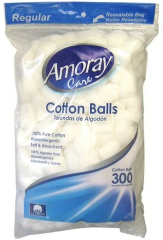 Amoray Cotton Balls Regular 300 Ct, 48/cs