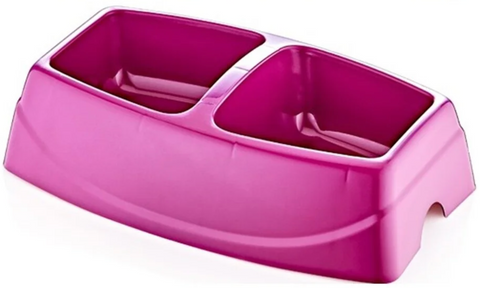 Plastic Big Twin Pet Bowl 40/cs.