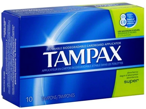 Tampax Super 10 Ct, 48/cs.