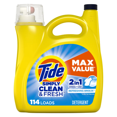 Tide Liquid Detergent Simply Refreshing Breeze 165 Oz, 4/cs.