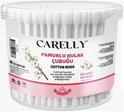 Carelly Cotton Buds 300 Ct, 6/cs. ***CRF426