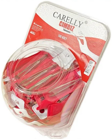 Carelly Tweezers w/Cover 100/cs.CRF484