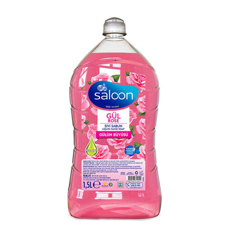 Saloon Liquid Soap Rose 1.5 LT, 8/cs.